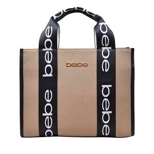 Bebe Hana Canvas Small Satchel Bag Women's Summer Canvas Bag